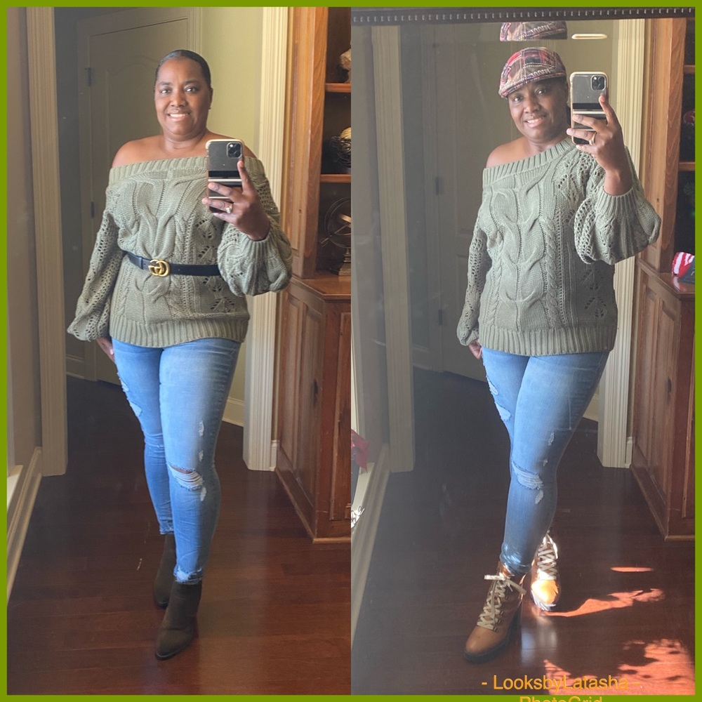 Oversized Olive Green Sweater